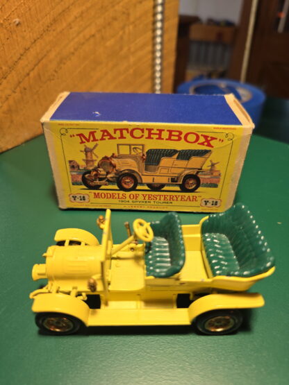 Yellow and Green Matchbox Car